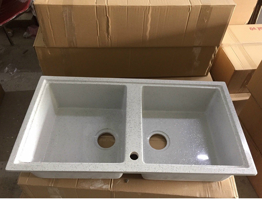 Chậu Rửa Chén Đá Nhân Tạo 2 Hộp Đều CL - 002